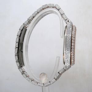 Reloj Cronógrafo de Acero Inoxidable con Movimiento Automático, Edición Limitada de Lujo, Estilo Hip Hop, con Moissanita - Product Image 3