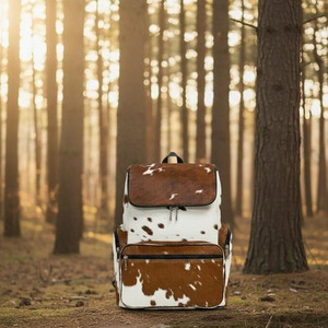 Sacs d'étudiant en cuir de vachette véritable avec poils, vente en gros, fournisseur OEM, sacs d'école personnalisés de qualité export mondial - Product Image 4