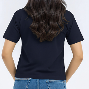 High Quality Regular Fit Breathable Quick Dry Women's T-Shirts Solid Color Custom Puff Printed Logo Streetwear Summer 100% - Product Image 6