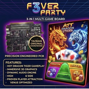 Carte de jeu d'arcade multi-jeux 3 en 1 facile à installer avec support technique 24h/24 et 7j/7 BORDEN Fever Party Happy Miner Panda Master - Product Image 2