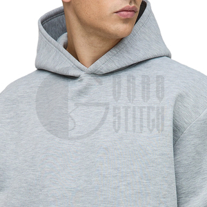 Conjunto Deportivo de 2 Piezas para Hombre, Sudadera con Capucha de Felpa Gruesa, Color Gris, Corte Holgado - Product Image 3