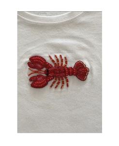 Mejor Fabricante, Camiseta de Algodón Personalizada, Fabricación de Muestras, Camiseta con Cuentas Bordadas para Mujer, Trabajo de Cuentas Móviles de Doble Cara - Product Image 5