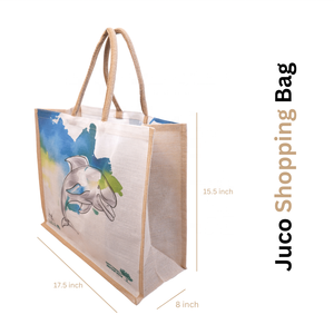 Écologique Juco Géométrique Biodégradable Réutilisable Shopping Tote Forte Poignées Personnalisables Couleurs pour Épicerie Farmers Market - Product Image 2