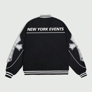 Premium Embroidered Letterman <b>Leather</b> Varsity <b>Jacket</b> Men Baseball College Style OEM ODM Factory Sample Service Available - Product Image 1
