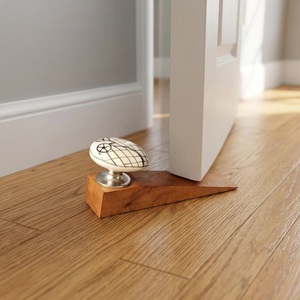Bouton de meuble ovale en bois avec motif quadrillé floral, style traditionnel, perles décoratives, marque Art, auto-adhésif pour poignées de meubles - Product Image 2