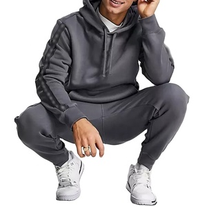 ขายส่งโลโก้ที่กําหนดเองผู้ชายHoodieผ้าฝ้าย100% ผู้ชายลายHoodiesชุดแขนยาว 2 ชิ้นผู้ชายHoodieชุดกีฬากางเกงTracksuit - Product Image 2