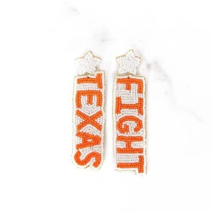 Pendientes de Perlas con Diseño de Loro Hechos a Mano de la Marca BaubleBar, Modelo "Texas Fight" - Product Image 1