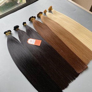 Prix de gros auprès de l'usine Fournisseur de cheveux humains Qualité supérieure I Tip Extensions de cheveux Couleurs personnalisables Raides - Product Image 4