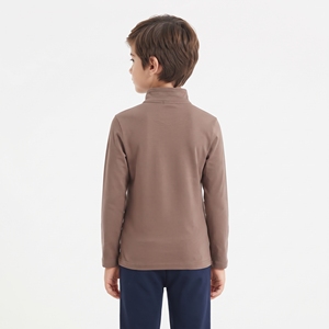 Polo Enfant en Coton à Col Montant et Manches Longues, Coupe Droite, Personnalisable, Vente en Gros Fabricant - Product Image 6