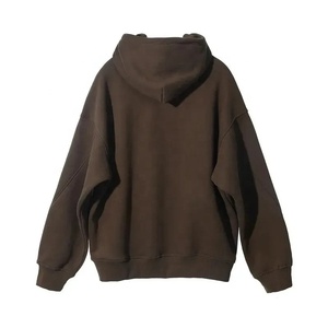 Venta al por mayor de lujo Hip Hop Sudadera con capucha sin cuerda hombres en blanco 100% algodón recortada Hoody Streetwear de gran tamaño peso pesado sudaderas con capucha ropa - Product Image 2