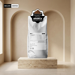 Café moulu Arabica pur torréfié foncé 1kg en sachet à soufflet Fournisseur en gros - Product Image 3