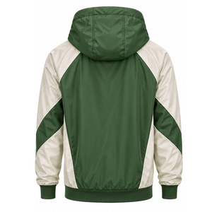Windbreaker <b>Jacket</b> for <b>Men</b> <b>Lightweight</b> Outdoor Sports Water Resistant Full Zip Hooded Activewear Custom Sportswear Bulk Supplier - Product Image 2