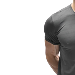 Men's Custom <b>Grey</b> Athletic Performance <b>T</b>-<b>Shirt</b> Lightweight Breathable Stretch Quick Dry Training Gym Sports Tee OEM Activewear - Product Image 6