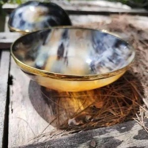 ILAHI's Handcrafted Eco Friendly <b>Disposable</b> Dishwasher Safe Lightweight American Style Buffalo Horn Serving Bowl Salad Dining - Product Image 5