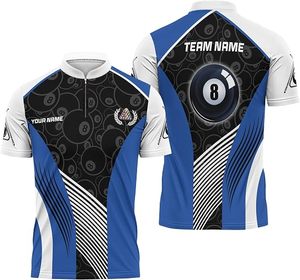 Maillot personnalisé 8 Ball à demi-zip pour snooker, billard et pool (Tenue d'équipe) - Product Image 3