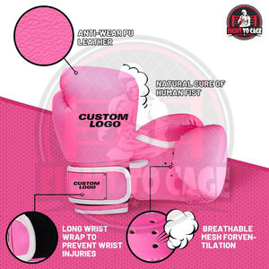 Guantes de Boxeo de Artes Marciales Personalizados para Niños, Duraderos, para Muay Thai, Sparring, Kickboxing, Protección en Combate, 16 oz - Product Image 2