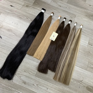 Extensiones de cabello humano vietnamita de colecciones a granel rectas de doble estirado blanqueadas con color resaltado - Product Image 5