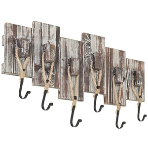 Wholesale Mango <b>Wood</b> Rope-Wrapped Wall Hook - Nautical Coastal Design - Product Image 1