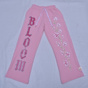 Women's Solid Oxford Cotton Straight Pants Low <b>Drawstring</b> Casual Full Length Loose Fit Autumn Breathable Custom Design <b>Trouser</b> - Product Image 2