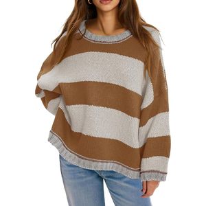 Suéter Oversize Rosa Personalizado para Mujer con Hombros Caídos, Abertura Lateral, Transpirable, Acrílico Suave y Cómodo - Product Image 4