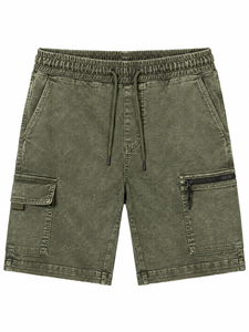 Latest Design Solid <b>Elastic</b> Waist 100% Cotton Casual Shorts Made in Pakistan Street Style Wholesale Custom - Product Image 3