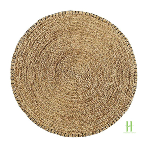 New Design Handmade Natural Seagrass Half Moon Rug Eco-friendly Handwoven Indoor <b>Doormat</b> Scalloped Edge Decorative Area Rug - Product Image 3