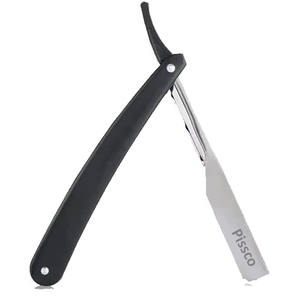 Navaja de barbero plegable de seguridad con mango, soporte para navaja de barbero recta - Product Image 1