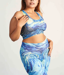 Custom High Quality Hot Fitness Wear Suit Quick Drying Workout Non Pad Sport Bra Women Gym Sportswear Floral Yoga <b>Leggings</b> Set - Product Image 6