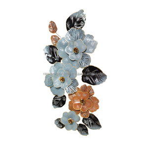 ดอกไม้โลหะทำมือการออกแบบศิลปะตกแต่งผนังที่หรูหราแขวนผนังที่สวยงามพร้อมดีลักซ์สำเร็จรูปที่ยอดเยี่ยมสำหรับห้องนอนห้องนั่งเล่น - Product Image 4