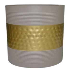 Maceta Moderna y Clásica para Interiores y Exteriores, Resistente, con Recubrimiento de Polvo de Hierro, Multiusos, con Drenaje - Product Image 1