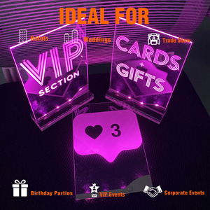 Custom Invitation <b>Card</b> Premium LED Light Up Rechargeable Acrylic Invitation <b>Card</b> with Logo for <b>Wedding</b> VIP Corporate Event OEM - Product Image 5