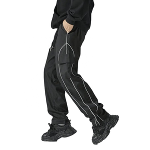 Wholesale <b>Men</b> Casual <b>Cargo</b> Pants Piping Contrast <b>Joggers</b> Streetwear Custom OEM ODM - Product Image 3