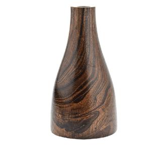 Vase décoratif en bois massif de forme organique, mettant en valeur une texture riche et tourbillonnante, parfait pour un style d'intérieur contemporain. - Product Image 1