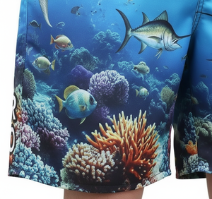 Shorts de bain décontractés pour hommes, imprimés par sublimation, séchage rapide, respirants, taille élastique, pour la plage, le fitness et la natation - Product Image 2