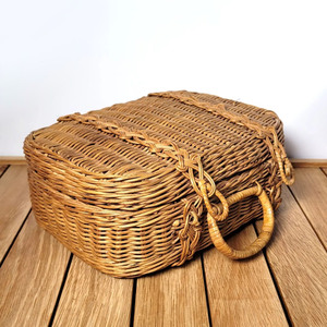 Case bag of travel essential organizing wholesale rattan trunk shaped basket handle <b>suitcase</b> - Product Image 6
