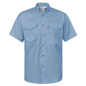 Men's Light Blue Short Sleeve <b>Button</b> Down Casual <b>Shirt</b> With Chest Pockets Quick Dry Poplin Fabric Summer Wear Fishing <b>Shirt</b> Men - Product Image 6