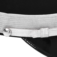 Casquette de fatigue Sir Knight des Templiers avec sangle de menton dorée, broderie main dorée et tresse dorée, Régalia maçonnique