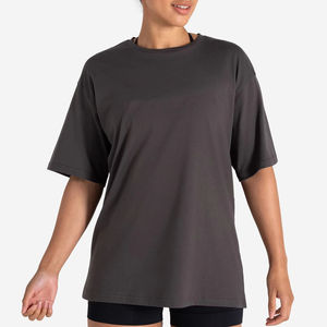 Haute qualité 100% coton haute qualité personnalisé hommes T-Shirt graphique t-shirts femmes surdimensionné gris femmes t-shirt - Product Image 1