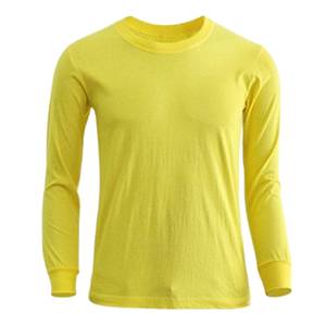 T-shirt pour homme à manches longues, col rond, décontracté, 100% coton, tissu piqué bio-lavé 100g, marque SN - Product Image 4