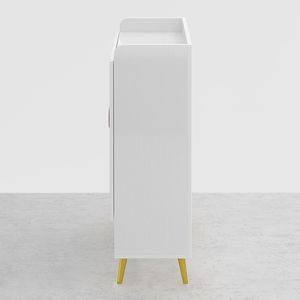Yellar Nordic 5-Tier bianco scarpiera ingresso ripiano aperto con porte per scarpiere - Product Image 5