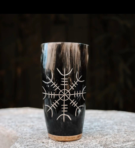 Vaso de chupito de cuerno FAIZA CRAFT, el mejor para hidromiel, cerveza y vino, impermeable, pulido, jarra artesanal, artesanía natural - Product Image 5