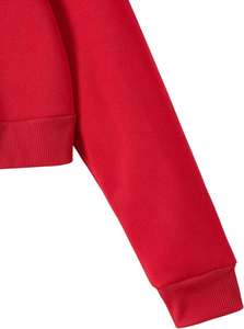 Haut court à manches longues avec logo personnalisé pour femme, broderie, molleton épais, coton décontracté, fermeture éclair, vente en gros - Product Image 4