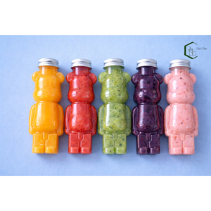 400ml PET <b>Plastic</b> Bottle Tall Bear Shape OEM Beverage Packaging Made in Vietnam for Milk Tea Bubble Tea Juice Screw <b>Cap</b> Sealing - Product Image 4