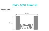 Étiquette autocollante RFID passive UHF Nextwaves pour livre, longue portée 860-960 MHz, pour la gestion et le contrôle d'accès