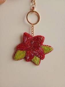 Top Trendy Embroidery Seed Beaded Keychain Lightweight Keyring Avocado Charm For Keys <b>Bag</b> Gift Ethnic Key Holder Statement Piece - Product Image 6