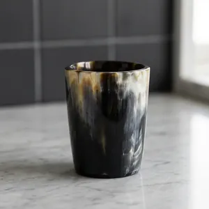 Verre artisanal écologique en véritable corne de buffle, forme naturelle - Décoration rustique de Noël et d'Halloween de REHMAN CRAFT - Product Image 5