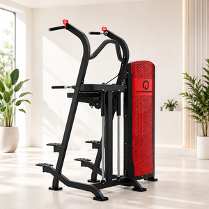 Máquina de Ejercicios QADL193 para Dips y Flexiones Asistidas, Multifuncional, Ajustable, de Acero, con Pila de Pesas de 160 kg, para Pecho y Hombros, Uso Universal - Product Image 1