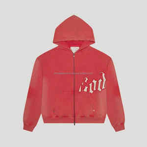 Ensemble survêtement personnalisé OEM 2 pièces, sweat-shirt et pantalon de survêtement en molleton français vintage lourd, broderie, lavage à l'acide, pour hommes - Product Image 3