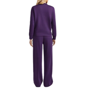 New Women Tracksuit Set Loose Fit Solid Color Sweatshirt And Jogging Pants Heavy Weight Women <b>Track</b> <b>suit</b> - Product Image 2