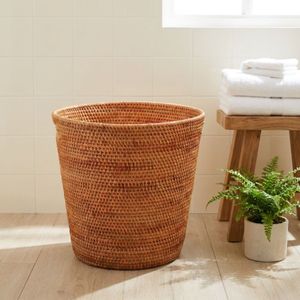 Laundry Basket Rattan Best Selling Handmade Woven Wicker Storage Organizer for Home Organization Wholesale Supplier from Vietnam - Product Image 3